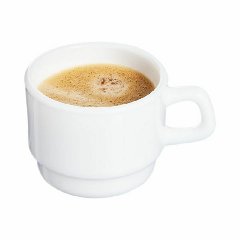 Tasse à expresso rond blanc verre opal 13 cl Ø 7 cm Restaurant Arcoroc