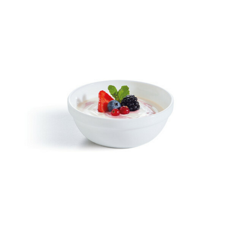 Coupelle rond blanc verre opal Ø 12 cm Restaurant Arcoroc