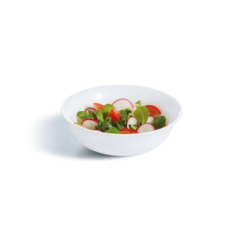 Saladier rond blanc verre opal Ø 16 cm Restaurant Arcoroc