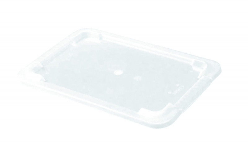 Bac plat Avec couvercle blanc plastique 34,7x23x7 cm 3 L fond plein parois pleines Gilac