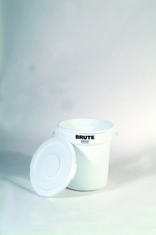 Conteneur plastique blanc Ø 49,5 cm 58,1 cm 76 L Sans couvercle Brute Rubbermaid
