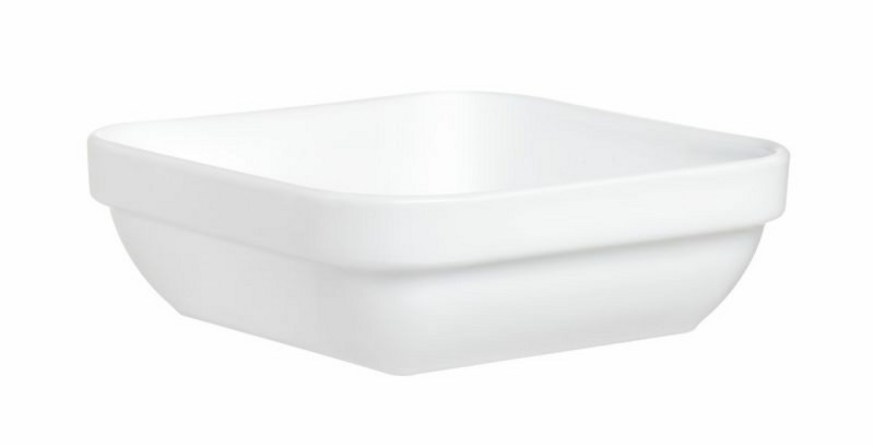 Ravier carré blanc verre opal 11 cm Restaurant Arcoroc