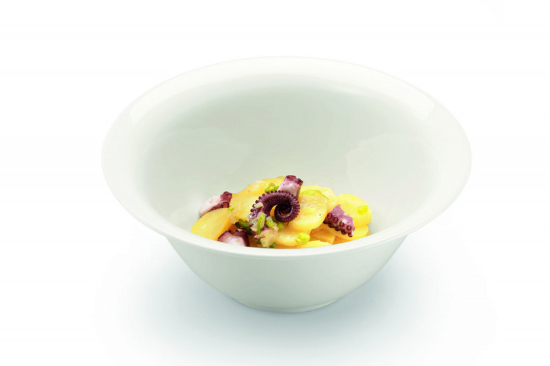 Saladier rond ivoire porcelaine vitrifiée Banquet Rak