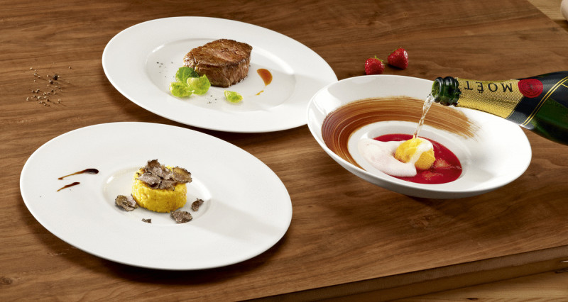 Assiette plate rond ivoire porcelaine vitrifiée Ø 15,5 cm Fine Dine Rak