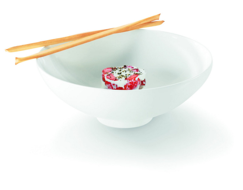 Bol rond ivoire porcelaine vitrifiée Fine Dine Rak