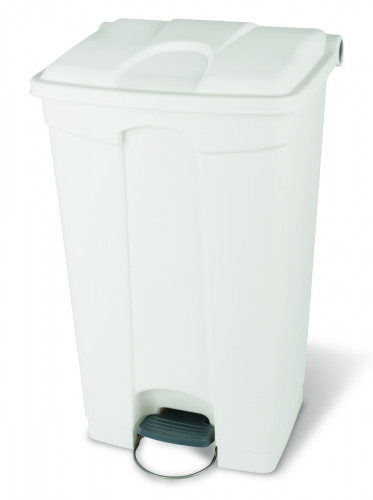 Collecteur à pédale plastique 90 L blanc Probbax