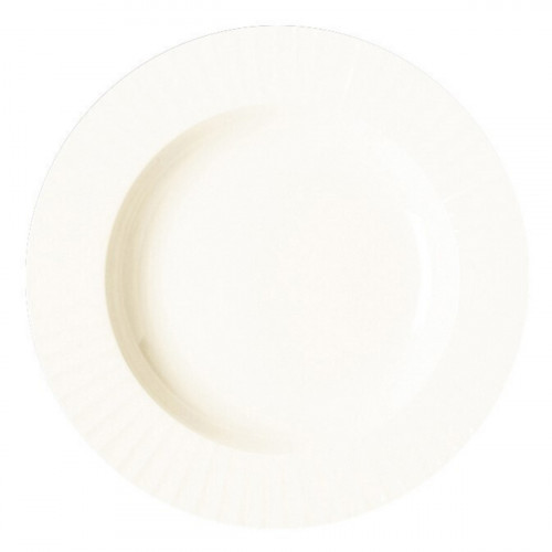 Assiette creuse rond ivoire porcelaine vitrifiée Ø 23,1 cm Metropolis Rak