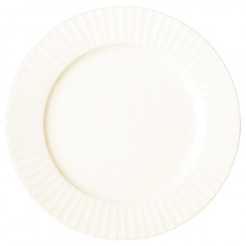 Assiette plate rond ivoire porcelaine vitrifiée Ø 23,9 cm Metropolis Rak