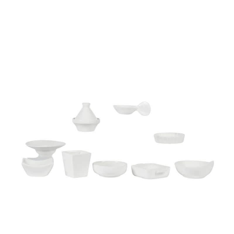Mise en bouche rond blanc porcelaine 7 cm Playtime Pro.mundi