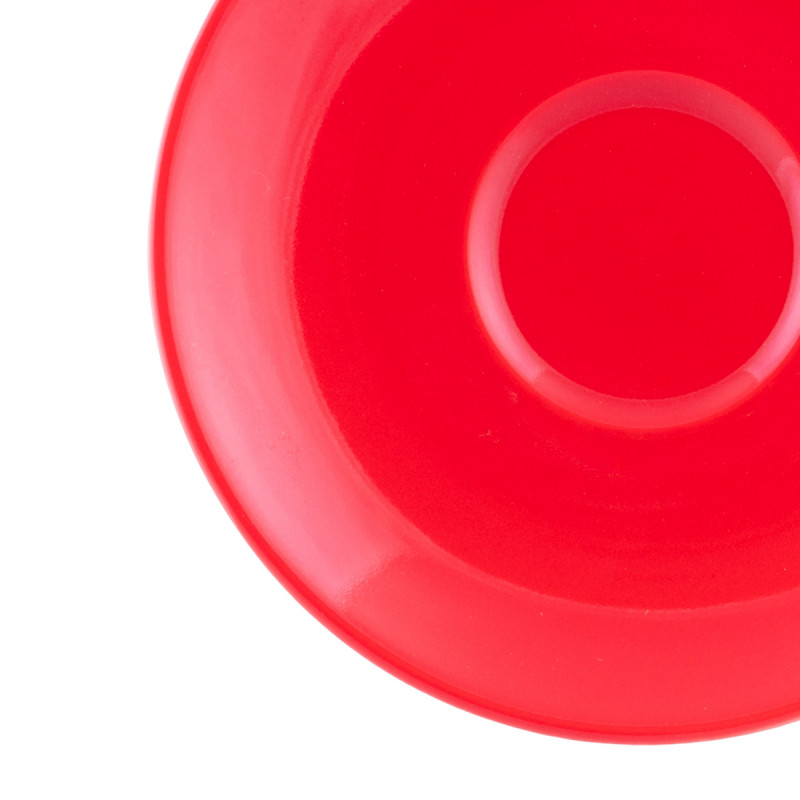 Sous-tasse à expresso rond rouge porcelaine Ø 12 cm Emotions Pro.mundi