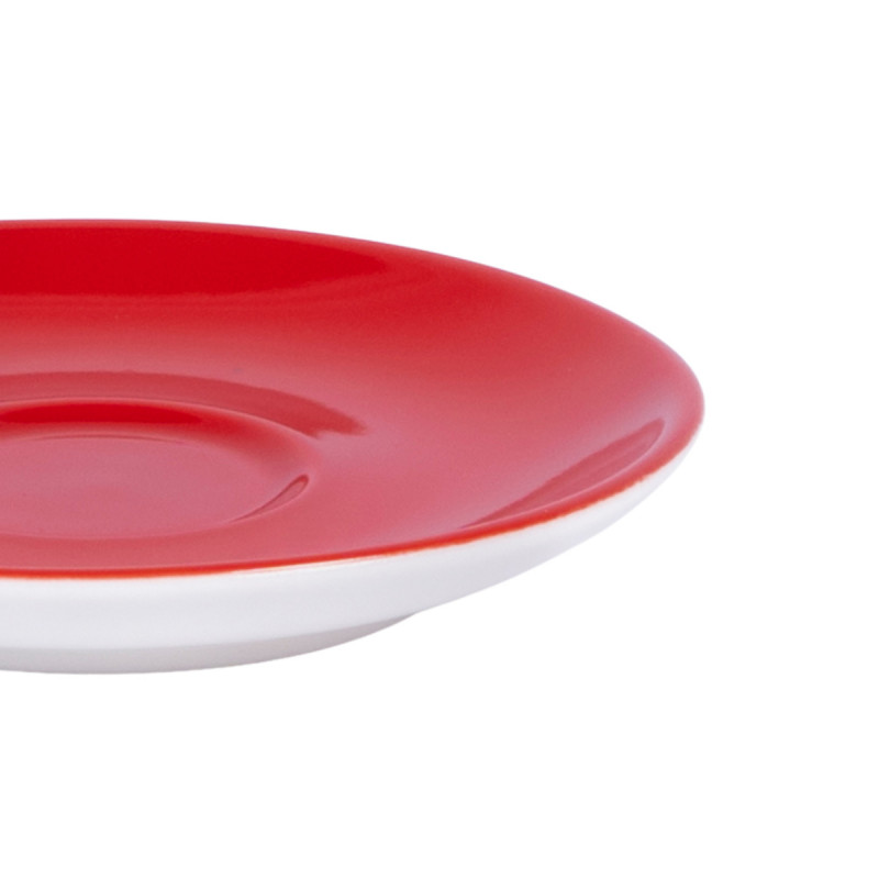 Sous-tasse à expresso rond rouge porcelaine Ø 12 cm Emotions Pro.mundi