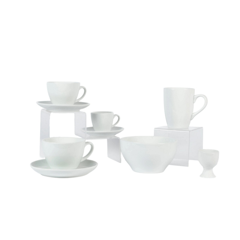 Tasse à déjeuner rond blanc porcelaine 30 cl Ø 10,5 cm Emotions Pro.mundi