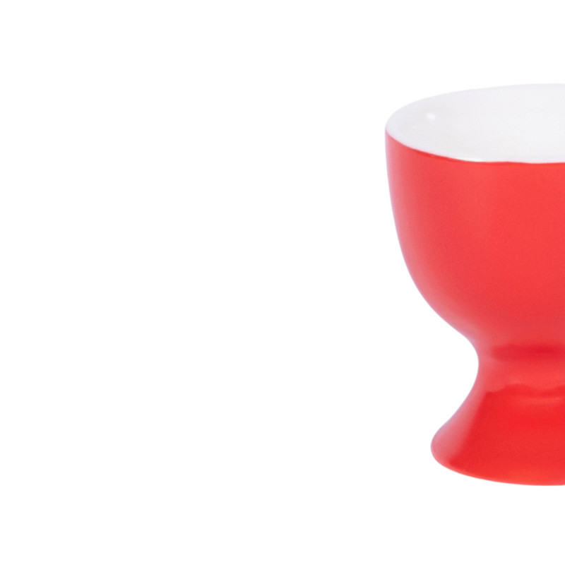 Coquetier rond rouge porcelaine Ø 5 cm Emotions Pro.mundi