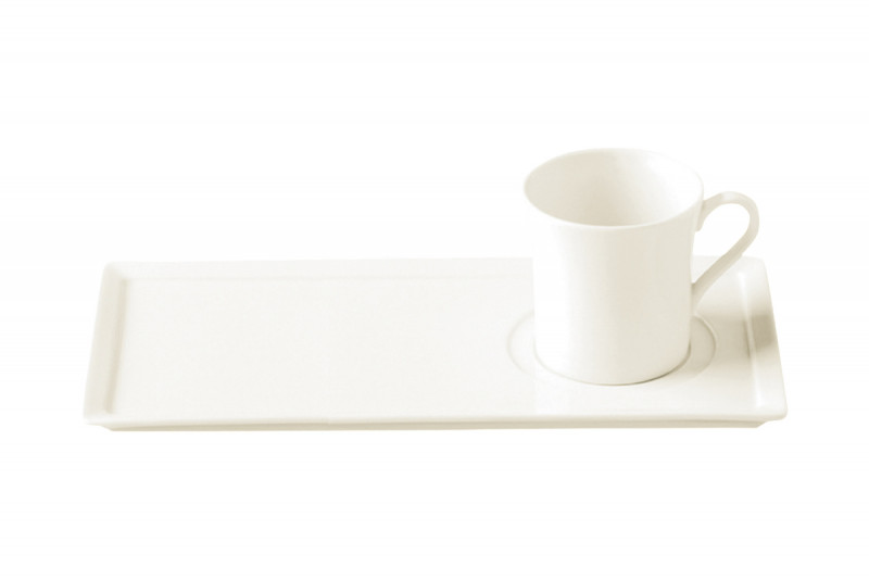Sous tasse rectangulaire ivoire porcelaine vitrifiée 28 cm Allspice Rak
