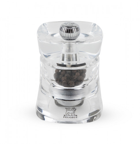 Moulin à poivre transparent 8 cm Baltic Peugeot Saveurs
