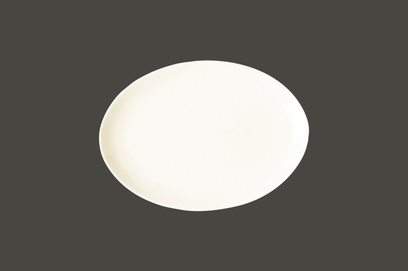Plat ovale ivoire porcelaine vitrifiée 21x15 cm Nano Rak