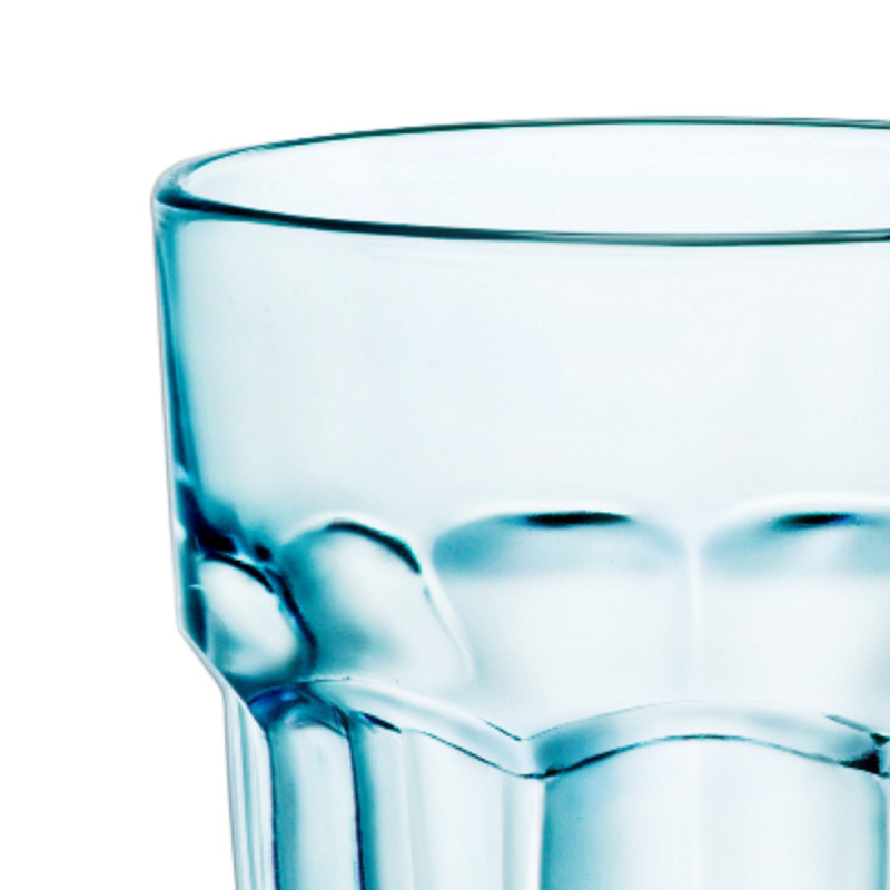 Gobelet forme basse bleu verre trempé 27 cl Rock Bar Bormioli Rocco