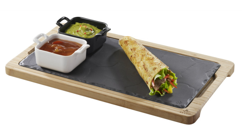 Planche rectangulaire bambou 37,5x28 cm Basalt Revol