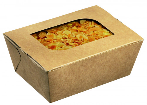 Boîte avec couvercle fenêtre rectangulaire beige 14x10,5x5 cm 50 cl Solia (50 pièces)
