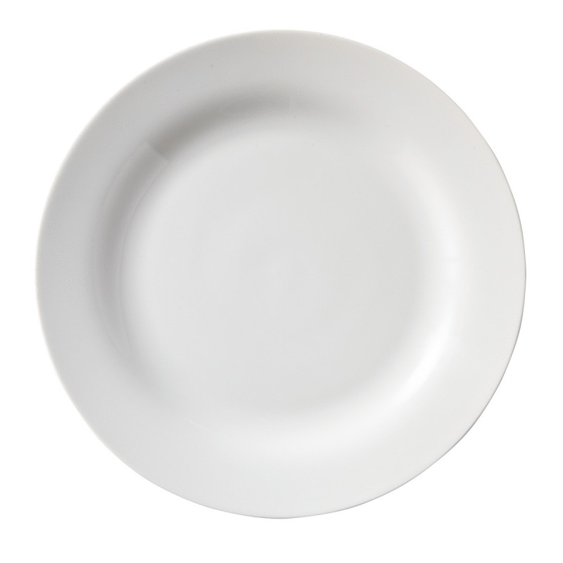 Assiette plate rond blanc porcelaine Ø 27 cm Bazik Essentials Collection