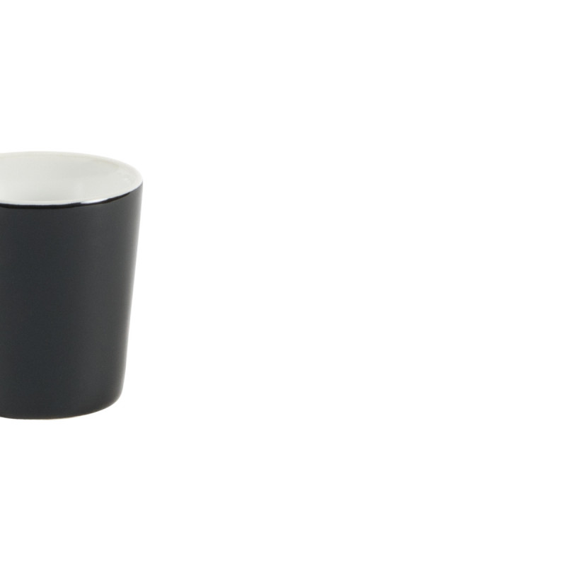 Gobelet rond noir grès émaillé 10 cl Ø 6 cm Prismo Pro.mundi