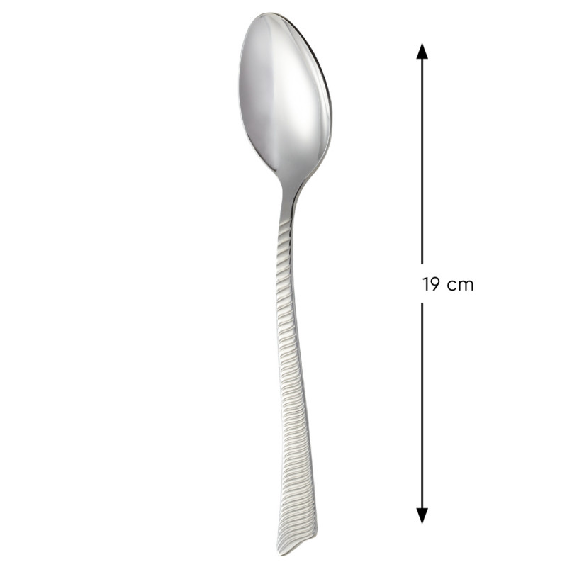 Cuillère à dessert inox 18/10 19 cm Wave Cisele Pro.mundi