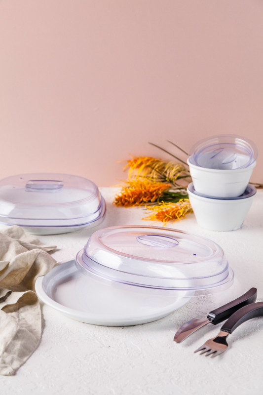 Cloche rond transparent polyamide Ø 23,4 cm Enova