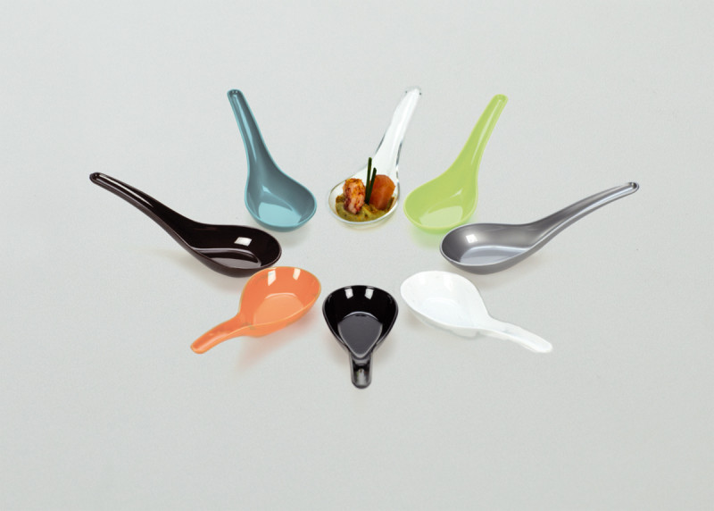Cuillère chinoise transparent 12x4,2x3,7 cm (50 pièces)