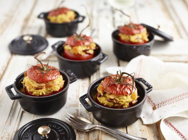 Mini cocotte fonte d'acier Sans revêtement Avec couvercle Ø 10 cm 7 cm 25 cl Staub (6 pièces)