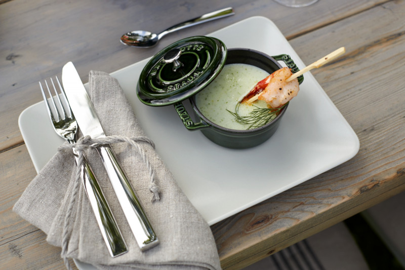Mini cocotte fonte d'acier Sans revêtement Avec couvercle Ø 10 cm 7 cm 25 cl Staub (6 pièces)