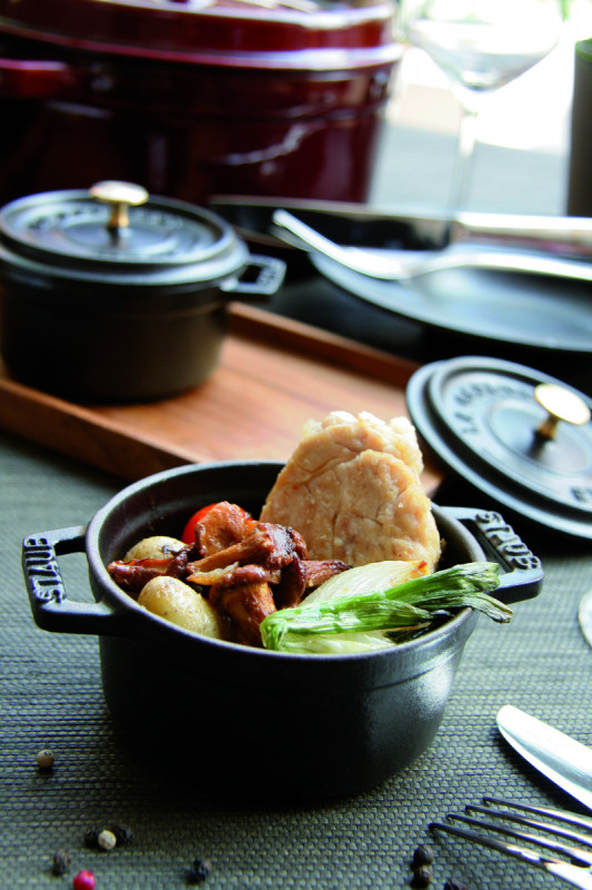 Mini cocotte fonte d'acier Sans revêtement Avec couvercle Ø 10 cm 7 cm 25 cl Staub (6 pièces)
