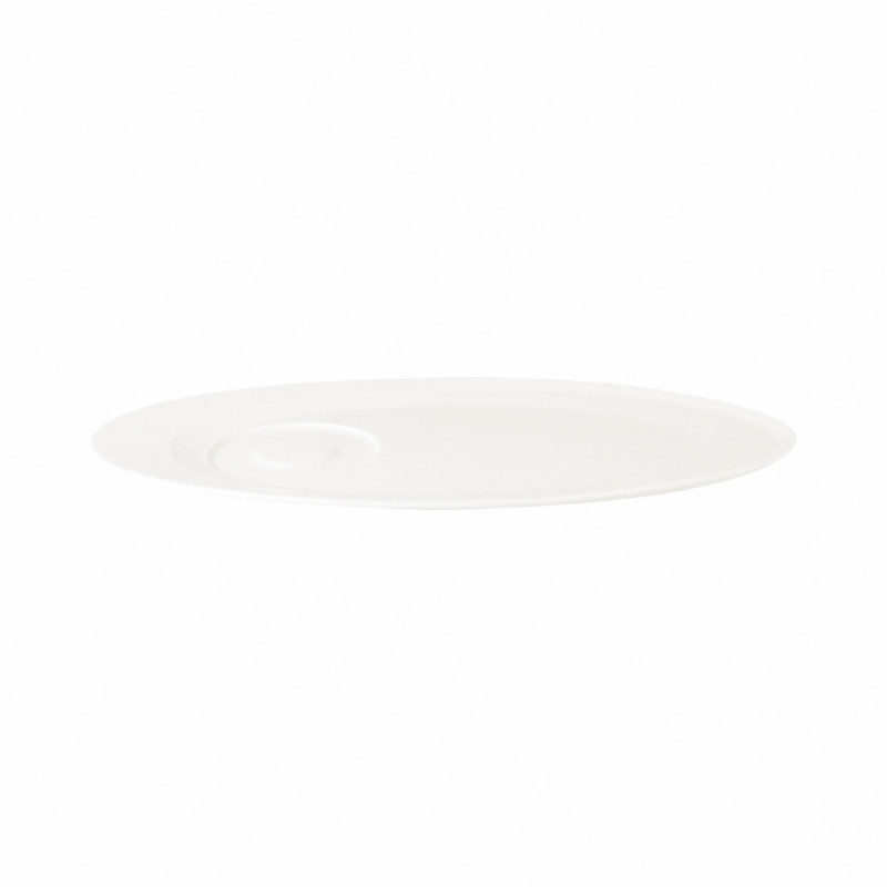 Sous-tasse à thé / déjeuner gourmand rond ivoire porcelaine vitrifiée 29 cm Giro Rak