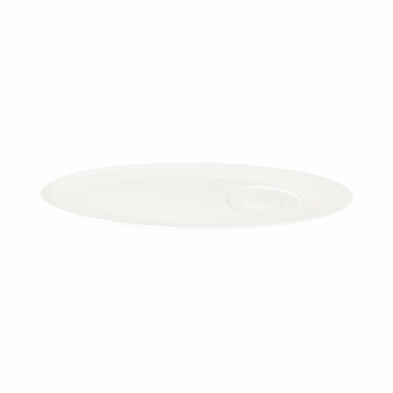 Sous-tasse à thé / déjeuner gourmand rond ivoire porcelaine vitrifiée 29 cm Giro Rak