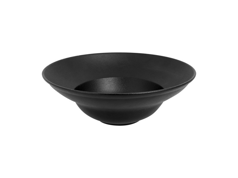 Assiette extra creuse rond noir porcelaine vitrifiée Ø 28,5 cm Neo Fusion Rak