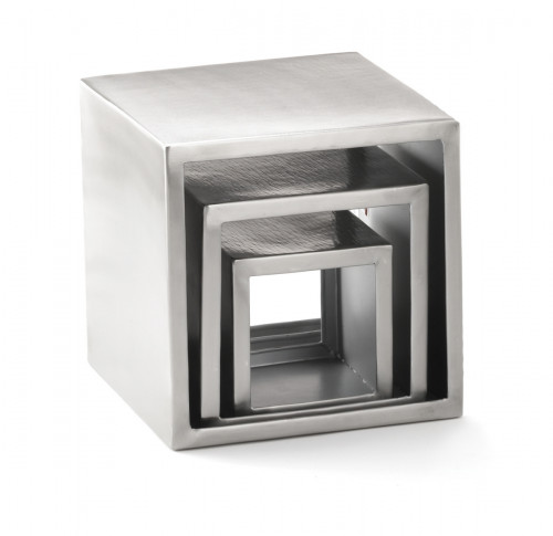 Présentoir inox 23 cm Barclay Risers Tablecraft (3 pièces)