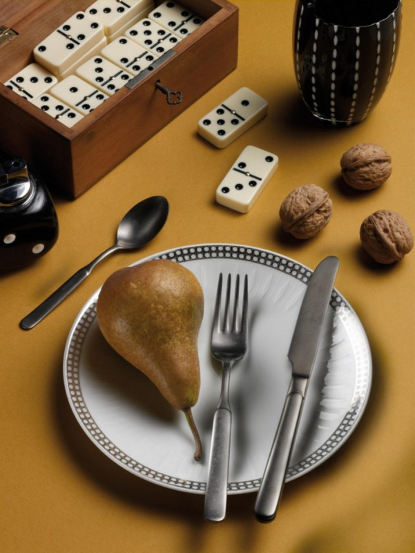 Couteau de table monobloc 21,6 cm Casali Stoned Pintinox