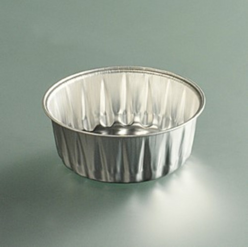 Ramequin rond gris aluminium Ø 10,7 cm 25,1 cl (100 pièces)