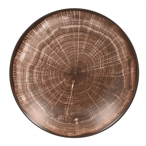 Assiette coupe creuse rond oak porcelaine vitrifiée Ø 22,2 cm Woodart Rak