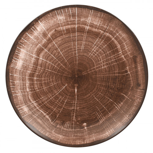 Assiette coupe plate rond oak porcelaine vitrifiée Ø 29,3 cm Woodart Rak