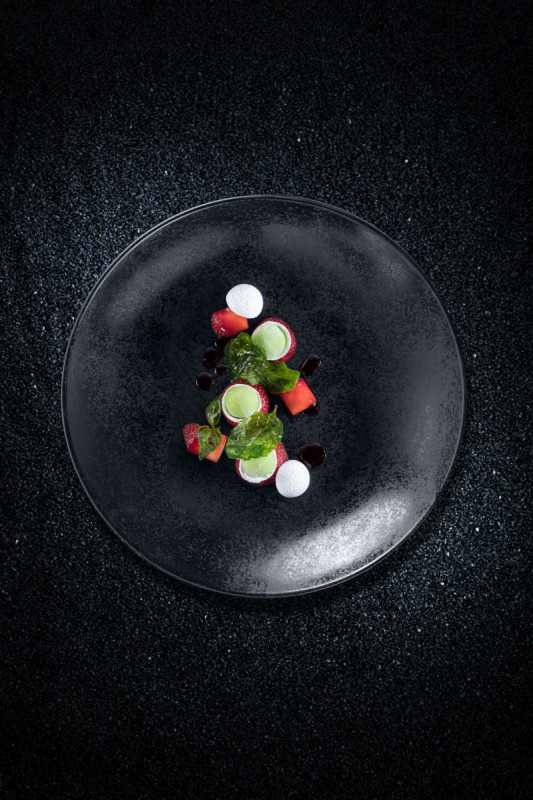 Assiette coupe plate rond noir porcelaine vitrifiée Ø 30,7 cm Karbon Rak