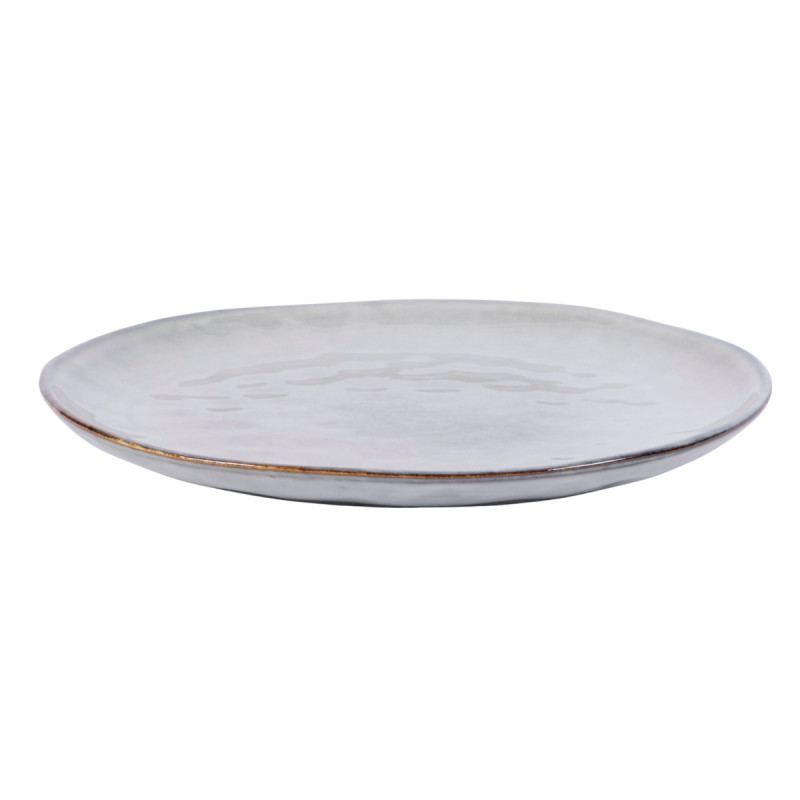 Assiette plate rond gris grès émaillé Ø 28 cm Sky Pro.mundi