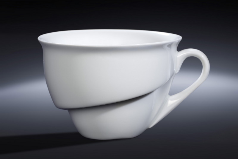 Tasse à thé/chocolat rond blanc porcelaine vitrifiée 26 cl Ø 10,5 cm Delissea Rak