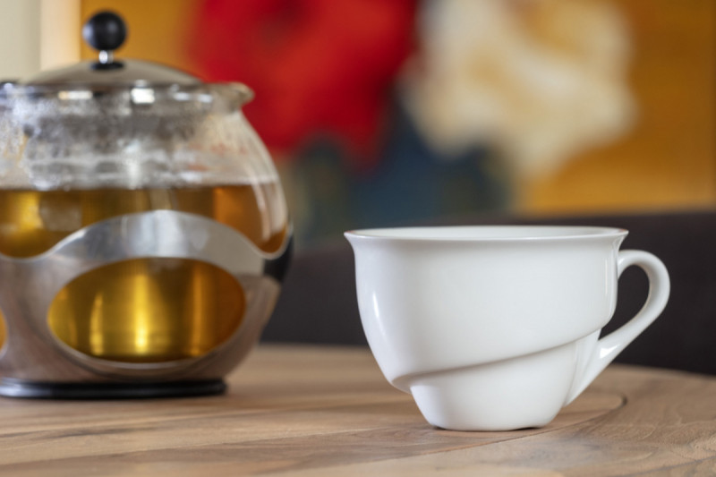 Tasse à thé/chocolat rond blanc porcelaine vitrifiée 26 cl Ø 10,5 cm Delissea Rak