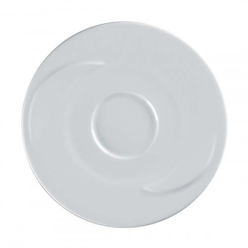 Sous-tasse à expresso rond blanc porcelaine vitrifiée Ø 13 cm Delissea Rak