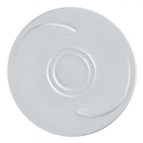 Sous-tasse à café lungo rond blanc porcelaine vitrifiée Ø 15 cm Delissea Rak