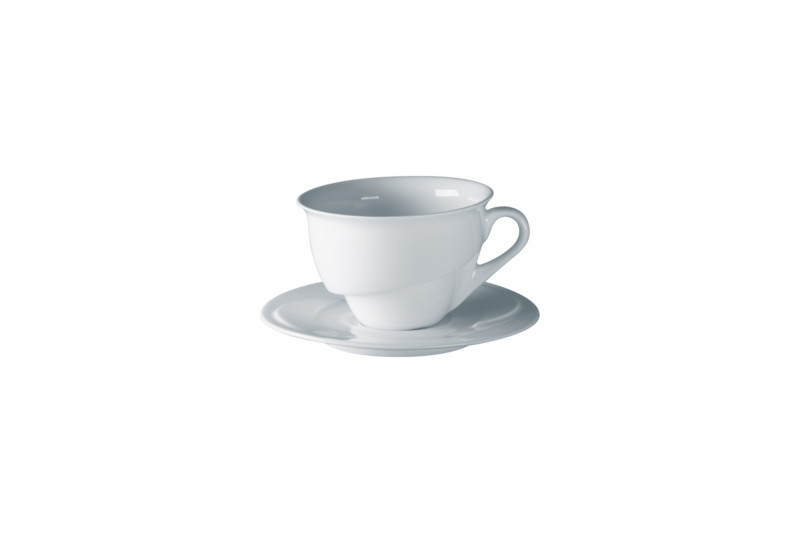 Sous-tasse à café lungo rond blanc porcelaine vitrifiée Ø 15 cm Delissea Rak