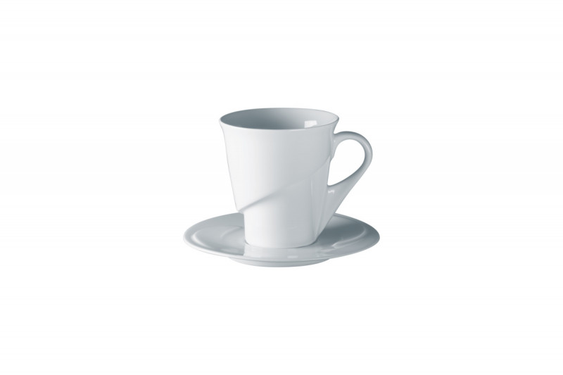 Sous-tasse à café lungo rond blanc porcelaine vitrifiée Ø 15 cm Delissea Rak