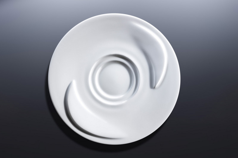 Sous-tasse à café lungo rond blanc porcelaine vitrifiée Ø 15 cm Delissea Rak