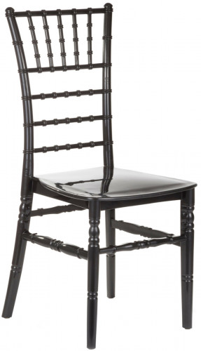 Chaise noir brillant 92x41x43 cm Tiffany Flexmob
