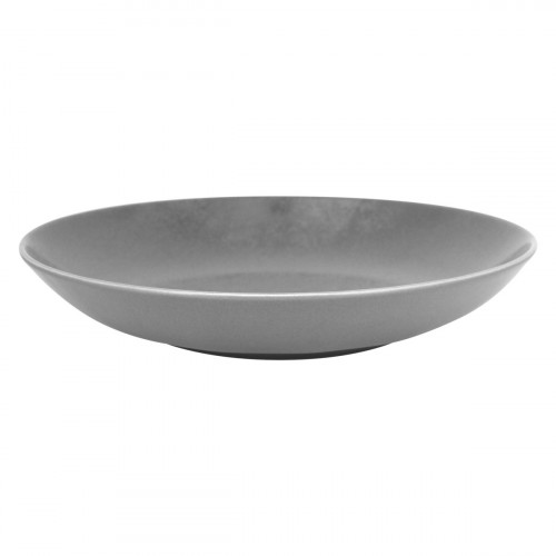 Assiette coupe creuse rond gris porcelaine vitrifiée Ø 25,9 cm Shale Rak